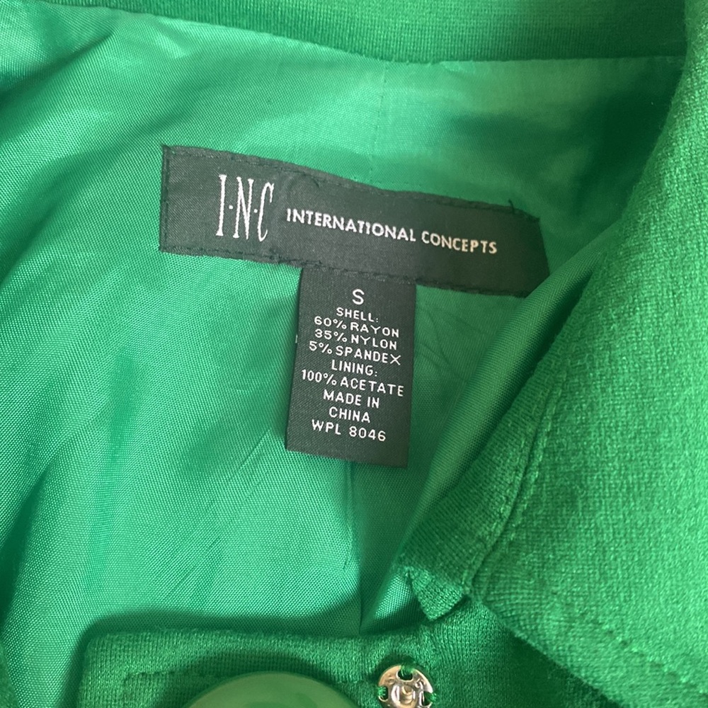 Inc - Large Green Button Blazer Jacket - image 3